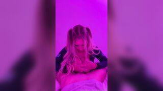 British Slut Khloe Knowles Gets On Knees And Deepthroats Huge Cock