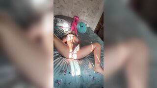 Sexy Blonde Slut Jessica Lily Strips And Plays With Huge Toy On Her Pussy