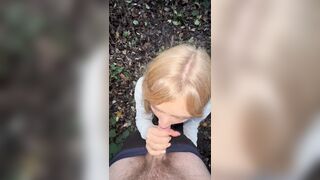 Yorkshire Teen Slut On Her Knees Giving Head In Forest
